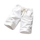 Alwayswin Herren Kurze Hosen Shorts Sommer Chino Kurze Hosen mit Tunnelzug Strandhose Sport Atmungsaktive Hosen Sommer Fitness Laufhose Freizeithose Trainingshose Sp