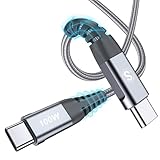 Sweguard USB-C-auf-USB-C-Kabel, 100 W, 3 m, 2er-Pack, Typ C auf Typ C, 20 V/5 A, superschnelles Laden, geflochtenes Nylon, Ladekabel für Mackbook Pro 2021/20/19, Galaxy S21/S20/Note 20, G