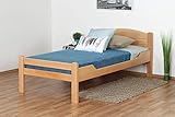 Einzelbett/Gästebett'Easy Premium Line' K1/ Voll, 90 x 190 cm Buche Vollholz massiv N