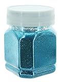 MIK Funshopping Schimmernder Glitzerpuder Glitzer-Pulver zum Basteln und Verzieren von Karten, bunter Glitter für Dekoration, (Türkis 115g)