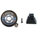 K2 Skates Unisex – Erwachsene Rollen mit Kugellager Booster 80 MM 82A 8-Wheel Pack W ILQ 7 — Black — 80mm — 30F3009 & Skate Bremsstopper U