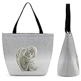Yuzheng Umhängetasche Für Damen Engel Weiß Handtasche Casual Shopping Bags Top Handle S