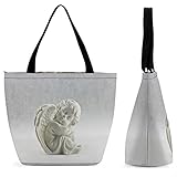 Yuzheng Umhängetasche Für Damen Engel Weiß Handtasche Casual Shopping Bags Top Handle S