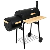 BBQ-Toro BBQ Smoker Grill | Grillwagen Holzkohle mit Feuerbox | BBQ Grill Smoker Kombination, Grillwagen Holzkohlegrill mit Smoker, Barbecue Grill mit Smok