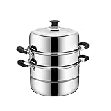 QYHGS Edelstahl Thick Dampfer Topf Suppe Dampftopf Universal-Kochtöpfe Induktions-Herd Gasherd Dampftop