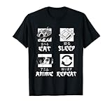 Eat Sleep Anime Repeat - Anime Baka Kawaii japanisches T-S