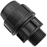 MegaHaustechnik 20 mm PP Fittings für PE Rohr Klemmverbinder Kunststoffrohr Verschraubung Winkel | Wunschgröße einfach auswählen  Kupplung mit Außengewinde 3/4 Z