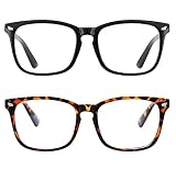 2 Pack Blaulicht blockierende Brille Damen Herren Anti Blaulicht Brille Frauen Leichte Computerb