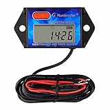 Runleader Tachometer mit selbstbetriebenem Betriebsstundenzähler, Stunden- und Drehzahlanzeige, Batterie austauschbar, Benutzerabschaltung für das Fahren des Rasenmähergenerators Außenb