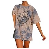 Tunika Damen Damen t-Shirt Teamsport Kleider Sportshirt Damen Oberteil Damen sexy(#220303-J22 Damen Oberteil, XXL)