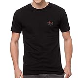 Depeche Mode Synthie-Pop-Gruppe Bestickte T-Shirt super Premium-Qualität, 100% Baumwolle -4150-SCHWARZ (L)