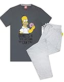 Die Simpsons Herren Pyjamas Homer Donuts T-Shirt & Loung