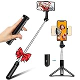 Goigrn Selfie Stick mit Mini Handy Stativ, Aluminiumlegierung Stativ für Smartphone mit Bluetooth-Fernauslöser, Kompatibel mit iPhone 13 Pro Max/13 Pro/13/12 Pro/12/11, Galaxy S21/Note 20/S20 usw