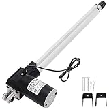 Happybuy Hub Linearantrieb mit 40cm Länge Linearaktuator 12 V DC für Gerade, Elektrozylinder, Spindelantrieb, Hubzylinder, Elektrisch Motor Halterung