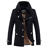 NP Winter Windjacke Jacke Männer Thermalmantel Slim Einreiher Jacken groß