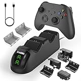Zacro Controller Ladestation für Xbox One, mit 2x1000mAh Wiederaufladbare Controller Akku, Ladegerät mit LED-Anzeige Kompatibel mit Xbox One/Xbox One Elite/Xbox Series X/Xbox Series S