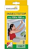 Schellenberg 50714 Fliegengitter für Fenster, Insektenschutz ohne Bohren, zuverlässiger Schutz gegen Mücken und Fliegen, inkl. Befestigungsband, 130 x 150 cm, weiß