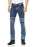 Trilobite Micas Motorrad-Jeans für Herren, im modernen Slim-Fit-Stil, Blau (Blue Washed), 34