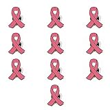 Yushu Anstecknadel mit pinker Schleife, Brustkrebs-Bewusstsein für Damen, Emaille, pinke Schleife, Brosche, Anstecknadeln, Brustkrebs-Bewusstseinsaufklärung, Hoffnung, Reversknöp