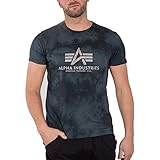 ALPHA INDUSTRIES Herren Basic T Batik T-Shirt, greyblack, L