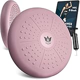 ZenBalance Plus Balancekissen, orthopädisches Sitzkissen, Luftkissen für aufrechte Haltung, Reha-Sport, Balancetraining & Krafttraining, inkl. Pumpe, E-Book & Workout-Guide, 33 cm (Rosa)