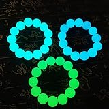 Eksesor Damen-Armband, Leuchtende Fluoreszierende Jade Stein Armbänder, Glow In The Dark Hand String, Perlen Armband Familie, 3 Teile/S