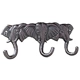 OMYLFQ Kleiderhaken Gusseisen Wandhaken Eingangsstraße Kleidergestell mit 3 Wandhaken Home Garten Wandmontage Tierfiguren Hängende Haken Mantel und Huthak