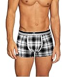 Baci & Abbracci - 6 Boxershorts für Herren, elastische Baumwolle, Unterwäsche für Herren, Boxershorts, Jungen, Unterwäsche, 2 Schwarz, 2 Grau, 2 Blau., Muster 7, XXL