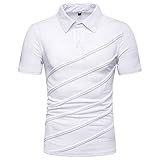 ZYYM Herren Poloshirt Basic Kurzarm T-Shirt Poloshirt Herren Freizeit Revers Short Sleeves Polo T Bequeme Shirts Slim Fit Mode Sports Polohemd Tops Kleidung Einfarbig B