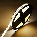 JOYLIT 24V COB LED Streifen Natürliches Weiß 4000K, 5M CRI 95+ UL CE Gelistet 90W Super Hell 7200LM LED Strip 480LED/M Gleichmäßig Leuchtend IP20 Nicht Wasserdicht LED Band Beleuchtung