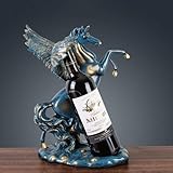 Weinregale 1-flasche Kreative Weinhalter Amerikanisch Kreative Einhorn Wein Flaschenhalter Dekoration Modern Home Schrank Display Regale Minimalist Wohnzimmer Dekor Weinanzeige Halter ( Farbe : Blau )