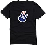 T-Shirt Herren Weiss - The Shocker Hand - Umriss schwarz - mit Fahne - Flagge - Australien-Australia XXL