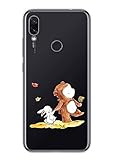 Oihxse Kompatibel mit Google Pixel 4 XL Hülle Klar,Transparent TPU Silikon Schutzhülle Crystal Clear Original Durchsichtige Anti-Schock Anti-Scratch Kratzfest Durchsichtige Dünn Cover-AFFE+
