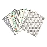 OIZEN Baumwollstoff Meterware Stoffpaket 7 Stück je 50 x 80 cm, Stoffe zum Nähen Patchwork Stoff Paket Stoffreste Nähstoffe Baumwolle Öko-Tex DIY Baumw