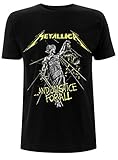 Metallica Herren and Justice for All Tracks_Men_bl_ts: S T-Shirt, Schwarz (Black Black), S