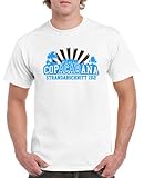 Comedy Shirts - Copacabana Strandabschnitt 1312 - Herren T-Shirt - Weiss/Blau-Braun Gr. XXL