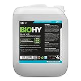 BiOHY Glas- und Oberflächenreiniger (10l Kanister) | Alkoholreiniger Konzentrat | Universalreiniger | Intensiv & Nachhaltig reinigender Automatenreiniger | Profi Bio-Reinig