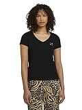 TOM TAILOR Denim Damen 1026032 Besticktes T-Shirt aus Bio-Baumwolle, 14482-Deep Black, M
