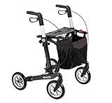 Rehasense Rollator Athlon SL aus Carbon, leicht & faltbar I Gehwagen für die Wohnung/Straße I Leichtgewichtrollator höhenverstellbar I für Personen mit einer Körpergröße von 150 – 200 cm, Größe L