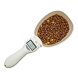 without logo Pet Food Scale Elektronisches Messwerkzeug for Hundekatze Fütterungsschüssel Messlöffel Küchenwaage Digitalanzeige 250ml (Farbe : Weiß)