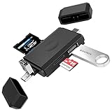 SOUNIX USB 3.0 Kartenleser, USB 3.0/USB C/Micro USB Kartenleser, High-Speed SD/Micro SD Kartenleser, All-in-One Kartenleser für Windows XP/Vista/Mac OS/Linux usw
