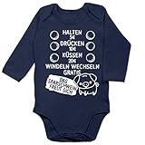 Statement Sprüche Baby - Preisliste mit Sparschwein - weiß - 12/18 Monate - Navy Blau - Preisliste - BZ30 - Baby Body Lang