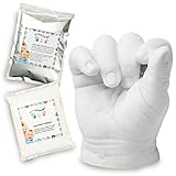 Lucky Hands® 3D Abformset ohne Zubehör | Handabdruck, Gipsabdruck | Geschenkidee zum Muttertag (0-6 Monate, 6-10 Modelle)