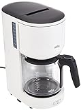 Braun KF 3100 WH Filterkaffeemaschine | Kaffeemaschine für 10 Tassen Filterkaffee | Tropf-Stopp | OptiBrew System | Weiß