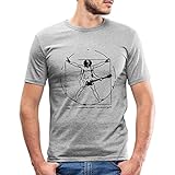 Spreadshirt Da Vinci Vitruvian Rock Männer Slim Fit T-Shirt, L, G