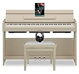 Yamaha YDP-S34 WA Arius Digitalpiano (88 Tasten auf GHS-Tastatur & mit Yamaha CFX-Tonerzeugung, Set mit passender Pianobank, Komfort-Kopfhörer & Klavierschule, ideal für Anfänger & Profis) Weiß