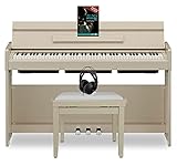 Yamaha YDP-S34 WA Arius Digitalpiano (88 Tasten auf GHS-Tastatur & mit Yamaha CFX-Tonerzeugung, Set mit passender Pianobank, Komfort-Kopfhörer & Klavierschule, ideal für Anfänger & Profis) Weiß