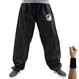 Dee Plus Tai Chi Trainingshose | Damen und Herren Kung Fu Uniformen Kampfsport | Qigong Wing Chun Shaolin Weite Beine Knickerbocker Kleidung -Baumw