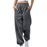 Jogginghose Damen Sporthose mit Schmetterlings Grafik Fitnesshose mit elastischer Taille Weite Hose mit weitem Bein Freizeithose mit Kordelzug Wanderhose Trainingshose Outdoorhose Trainingsanzug