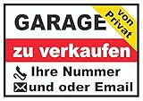 HB-Druck Schild Garage Privat waagerecht A1 Rückseite selbstkleb